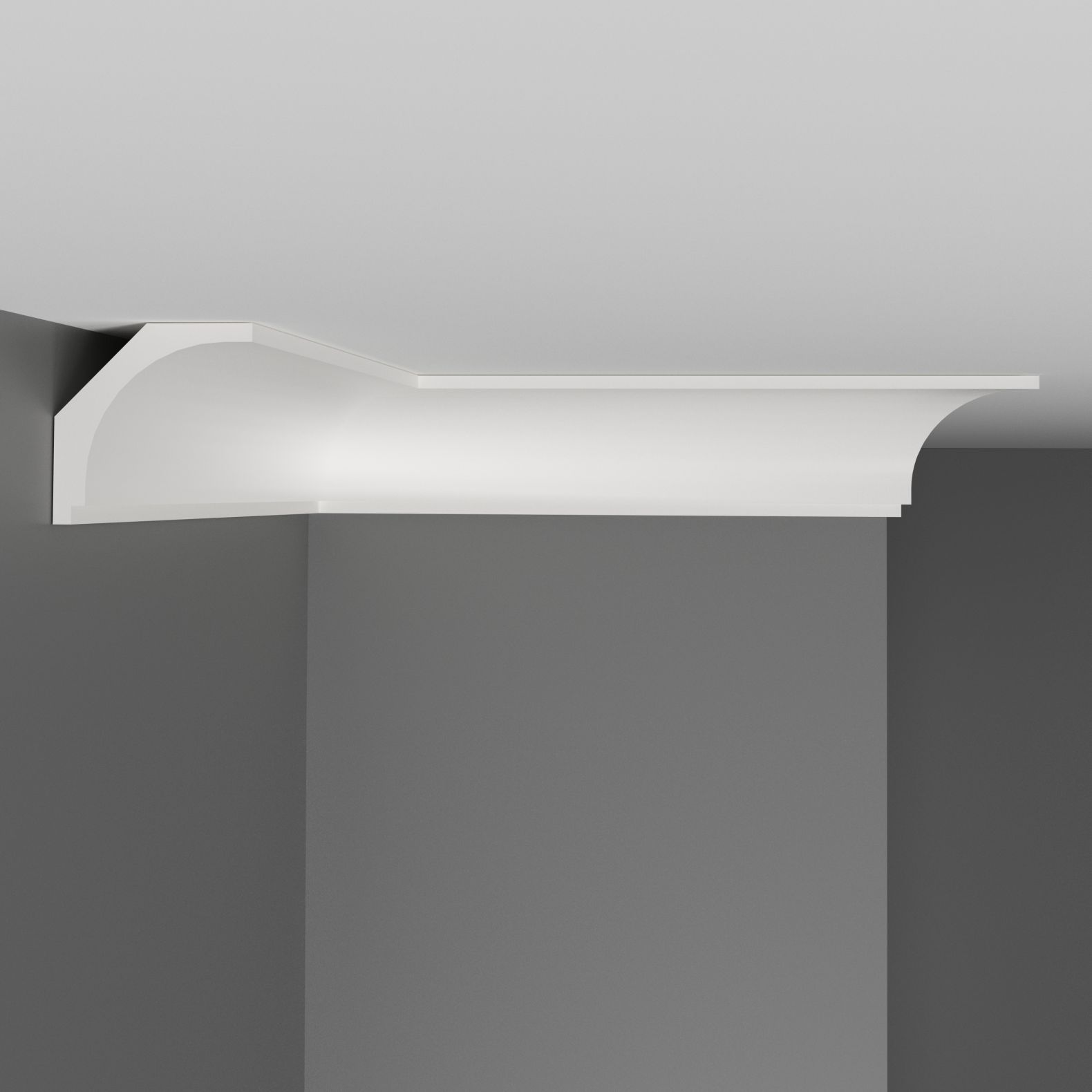 Плинтус потолочный гладкий Decomaster (Декомастер) 43х43х2000 мм D109ДМ