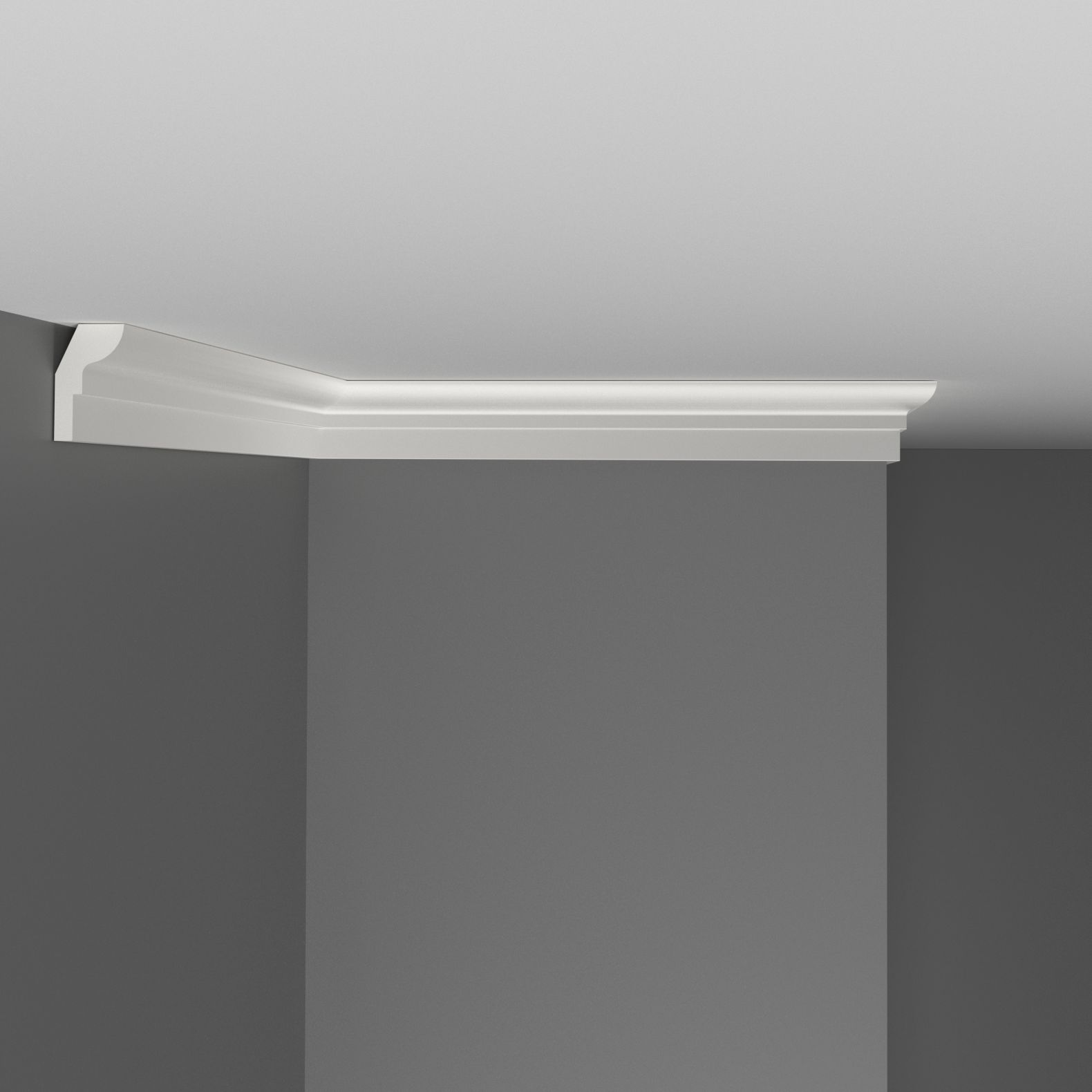 Плинтус потолочный гладкий Decomaster (Декомастер) 25х15х2000 мм D111ДМ