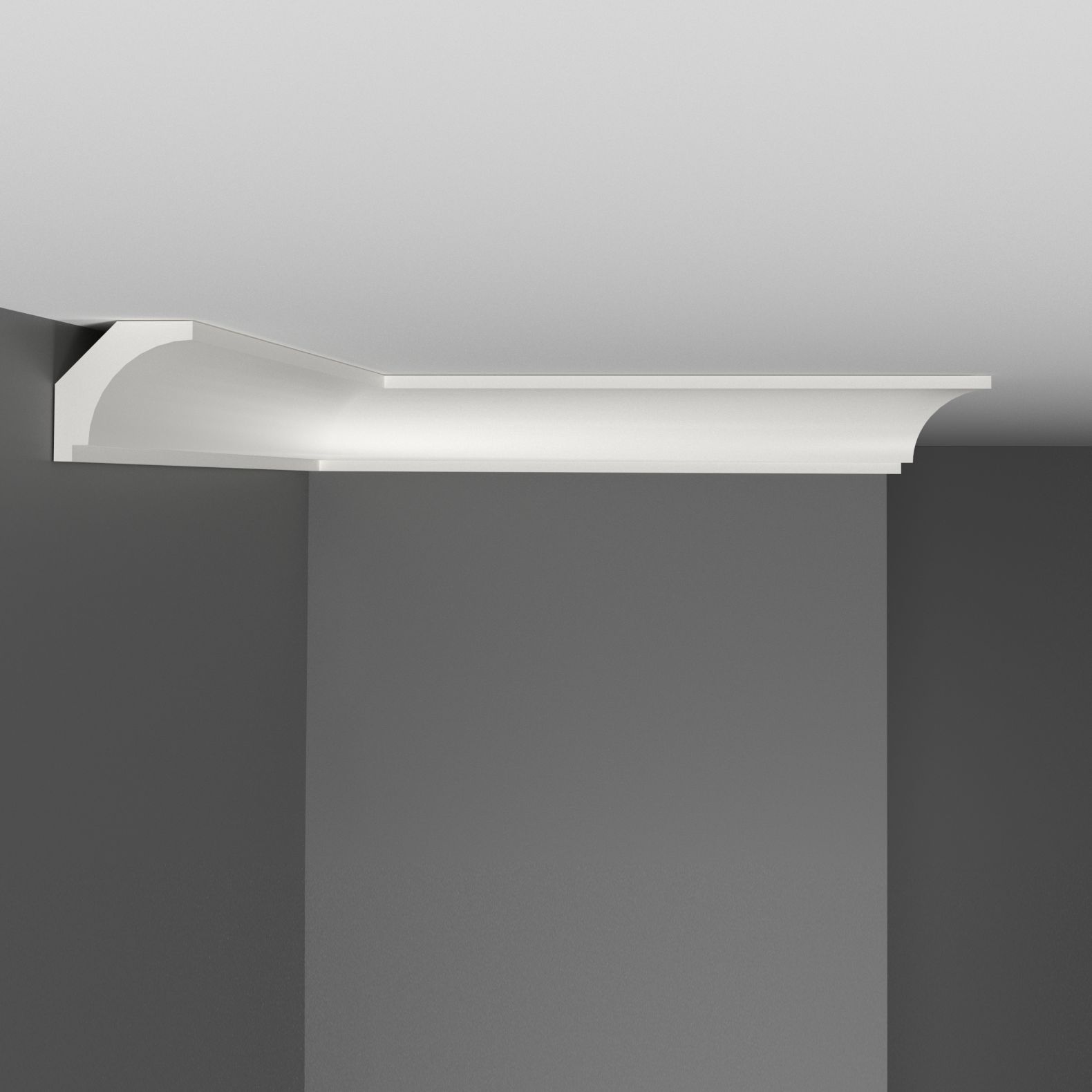 Плинтус потолочный гладкий Decomaster (Декомастер) 30х30х2000 мм D115ДМ