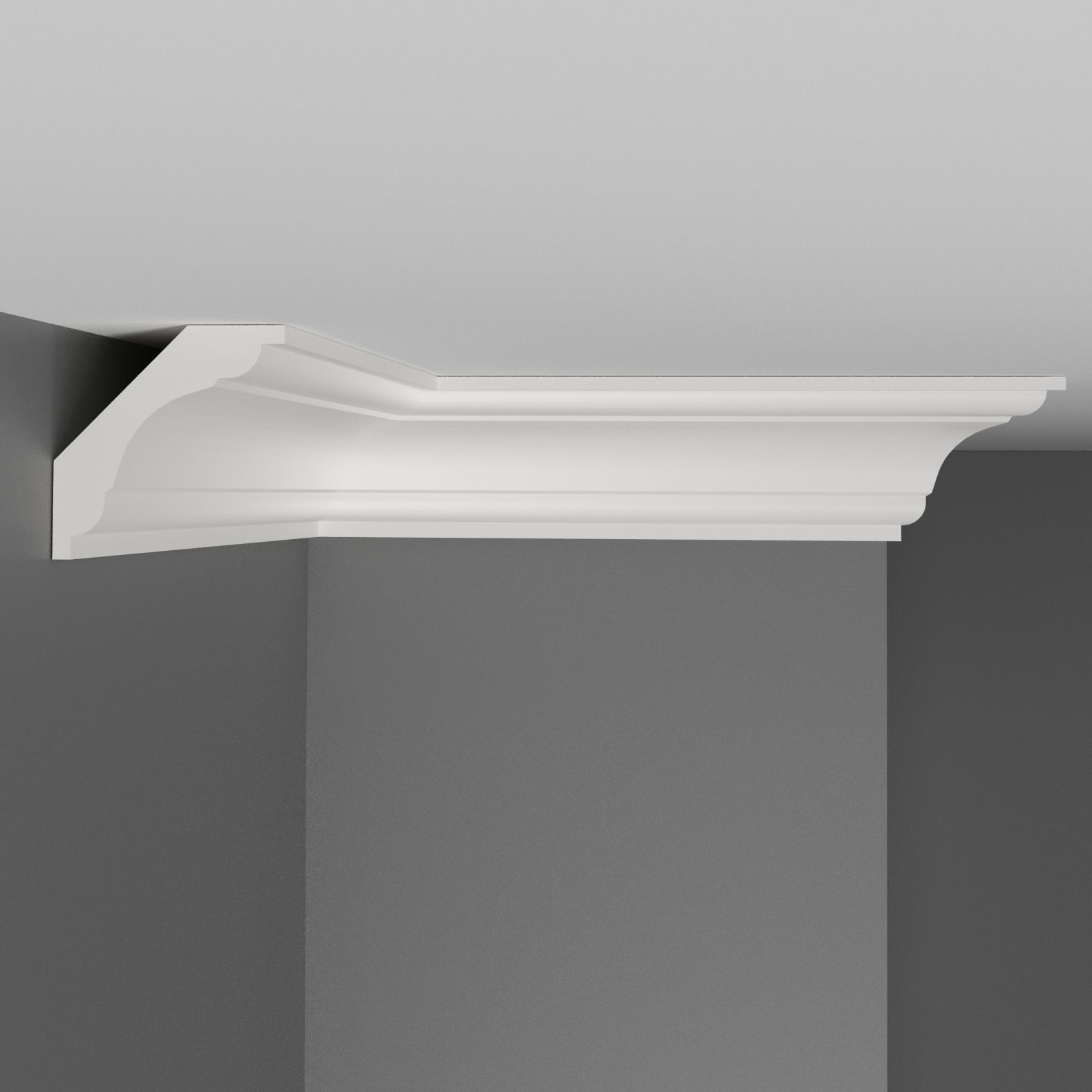 Плинтус потолочный гладкий Decomaster (Декомастер) 50х50х2000 мм D124ДМ