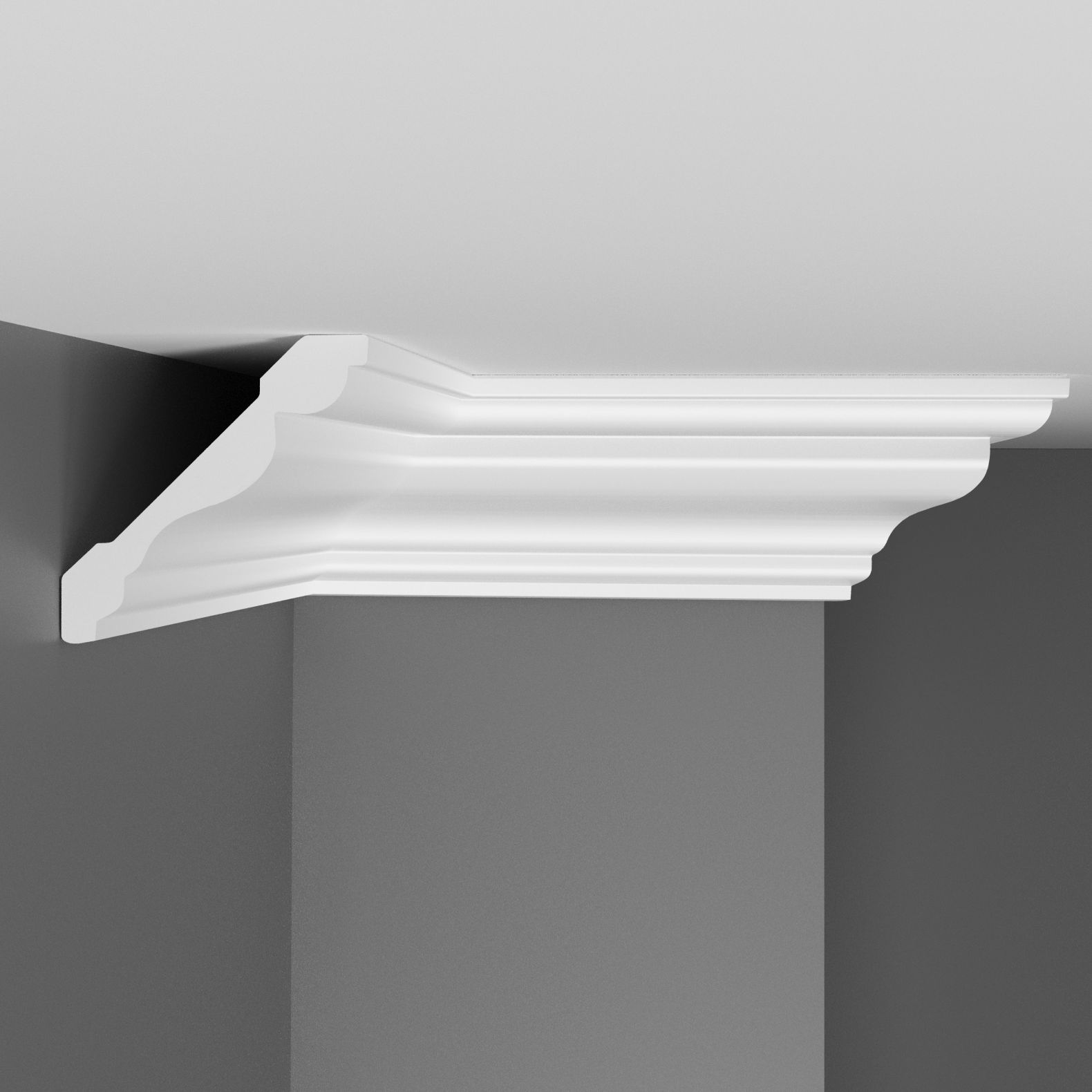 Плинтус потолочный гладкий Decomaster (Декомастер) 77х77х2000 мм D154ДМ