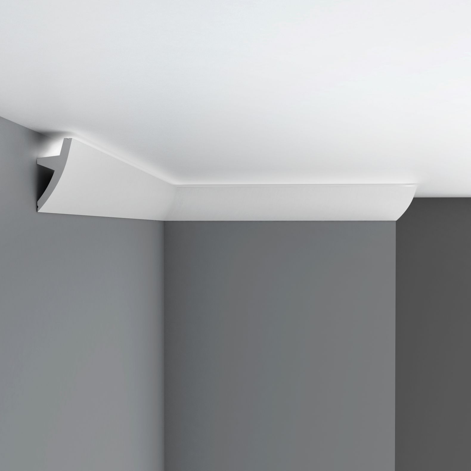 Плинтус потолочный под подсветку Decomaster (Декомастер) 73х36х2000 мм D502 ДМ