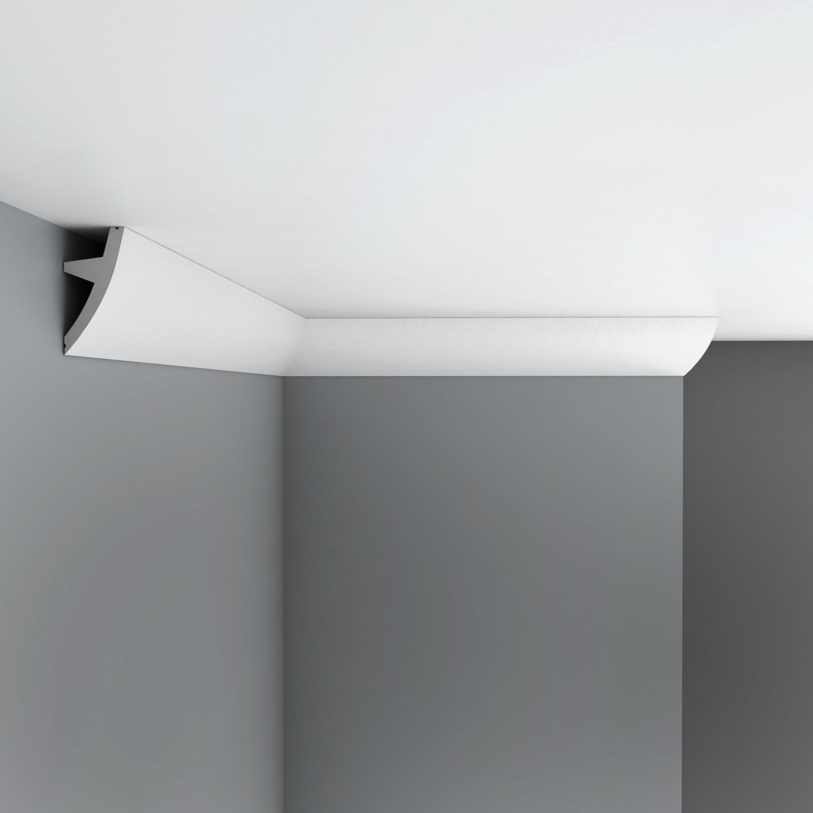 Плинтус потолочный под подсветку Decomaster (Декомастер) 73х36х2000 мм D502 ДМ