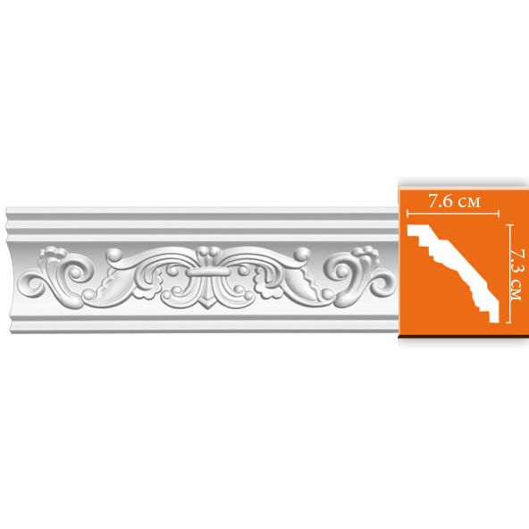 Плинтус потолочный с рисунком Decomaster (Декомастер) 73х76х2400 мм 95406