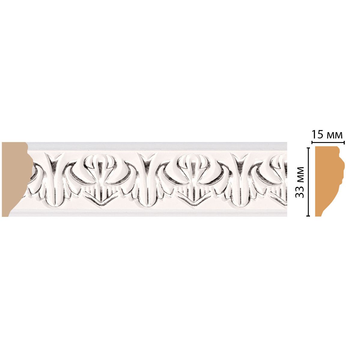 Молдинг Decomaster (Декомастер) 33х15х2400 мм 101B-60 ДМ