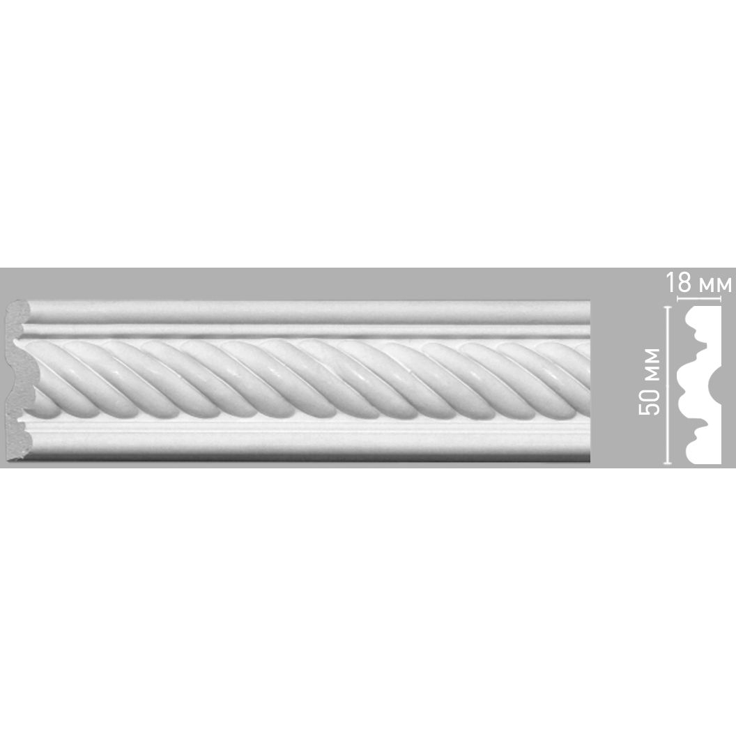 Молдинг с рисунком Decomaster (Декомастер) 50х18х2400 мм 98081