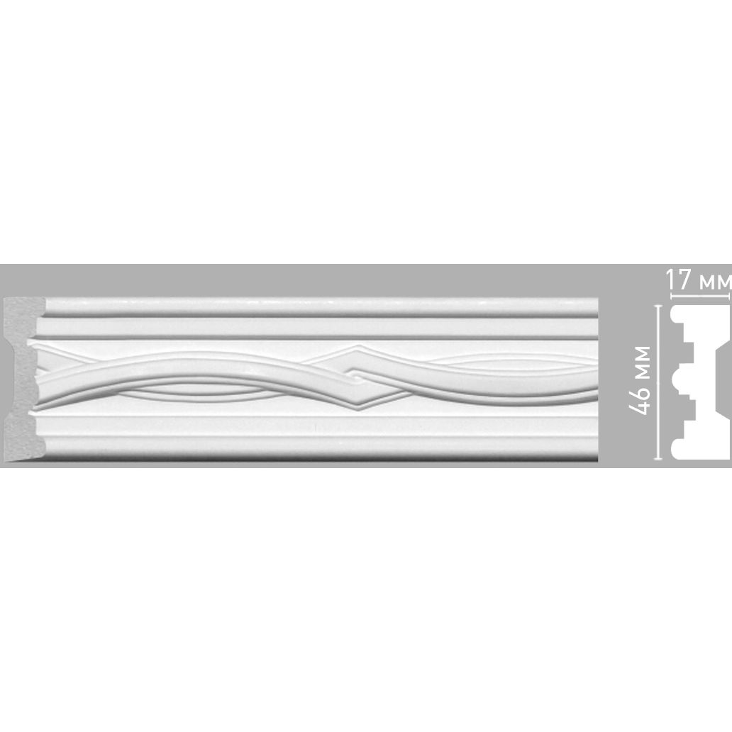 Молдинг с рисунком Decomaster (Декомастер) 46х17х2400 мм 98082