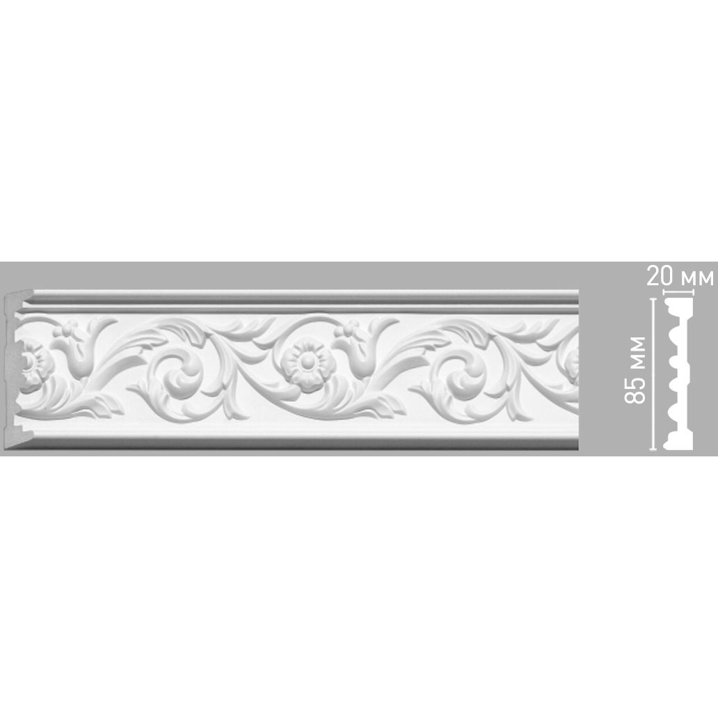 Молдинг с рисунком Decomaster (Декомастер) 85х20х2400 мм 98086