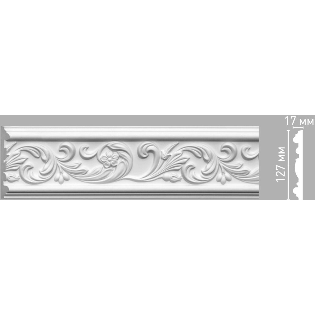 Молдинг с рисунком Decomaster (Декомастер) 127х17х2400 мм 98092