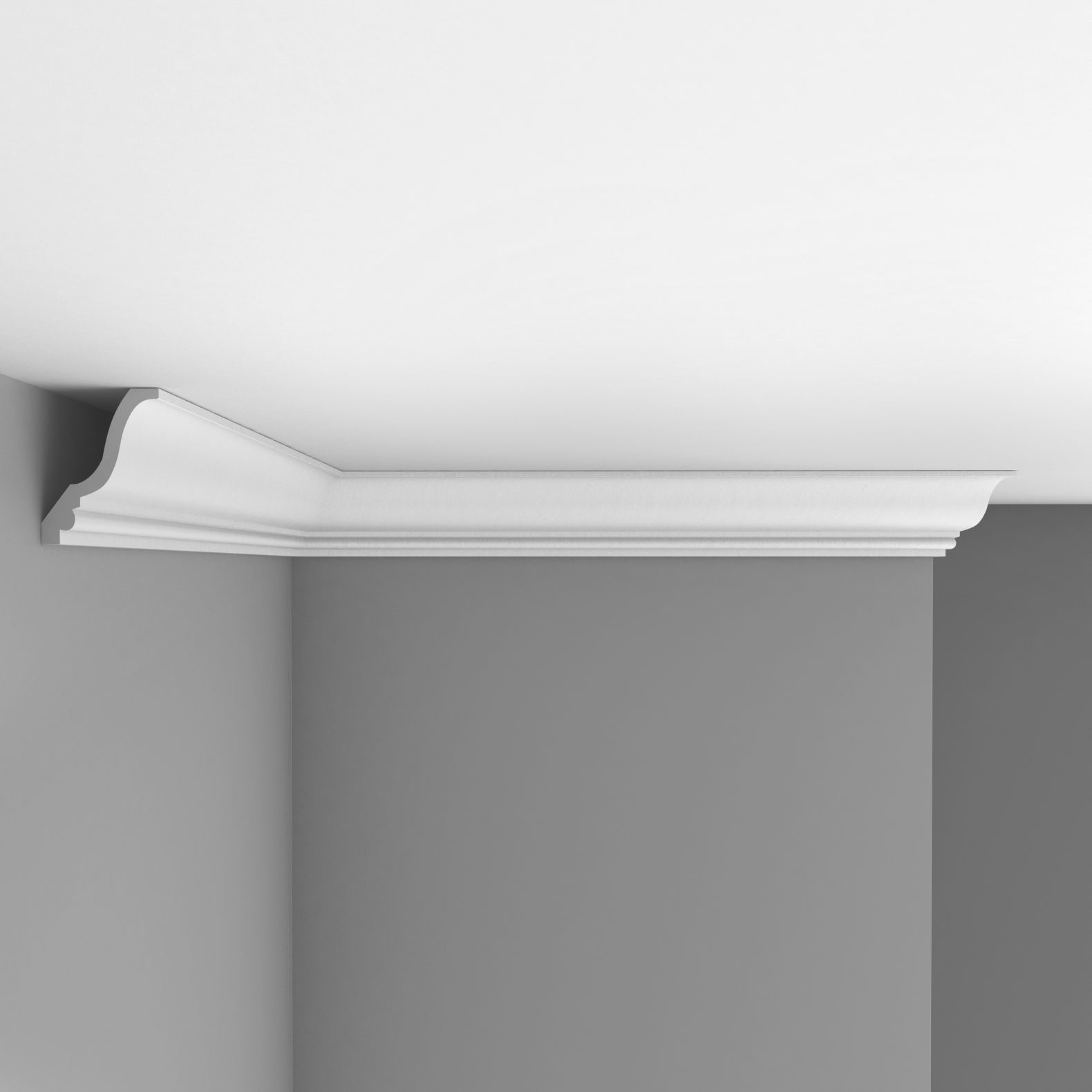 Плинтус потолочный гладкий Decomaster (Декомастер) 75х57х2400 мм 96211