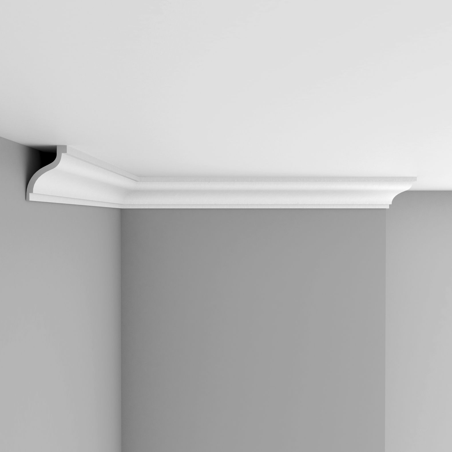 Плинтус потолочный гладкий Decomaster (Декомастер) 70х50х2400 мм 96212