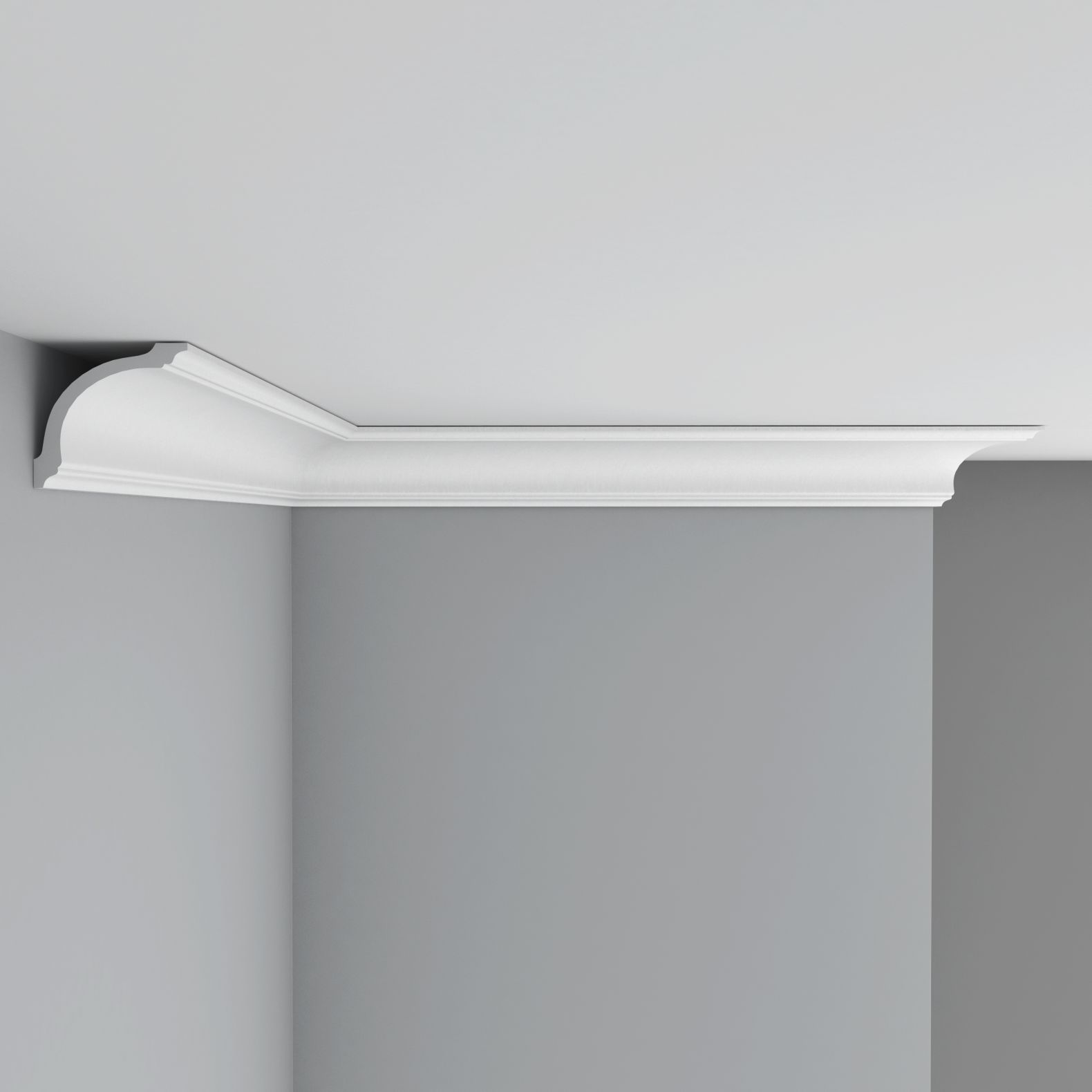 Плинтус потолочный гладкий Decomaster (Декомастер) 70х75х2400 мм 96260