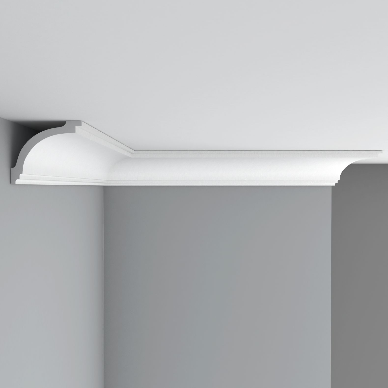 Плинтус потолочный гладкий Decomaster (Декомастер) 85х96х2400 мм 96262