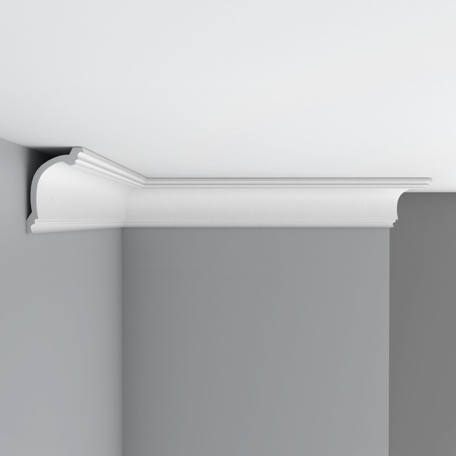 Плинтус потолочный гладкий Decomaster (Декомастер) 105х70х2400 мм 96263