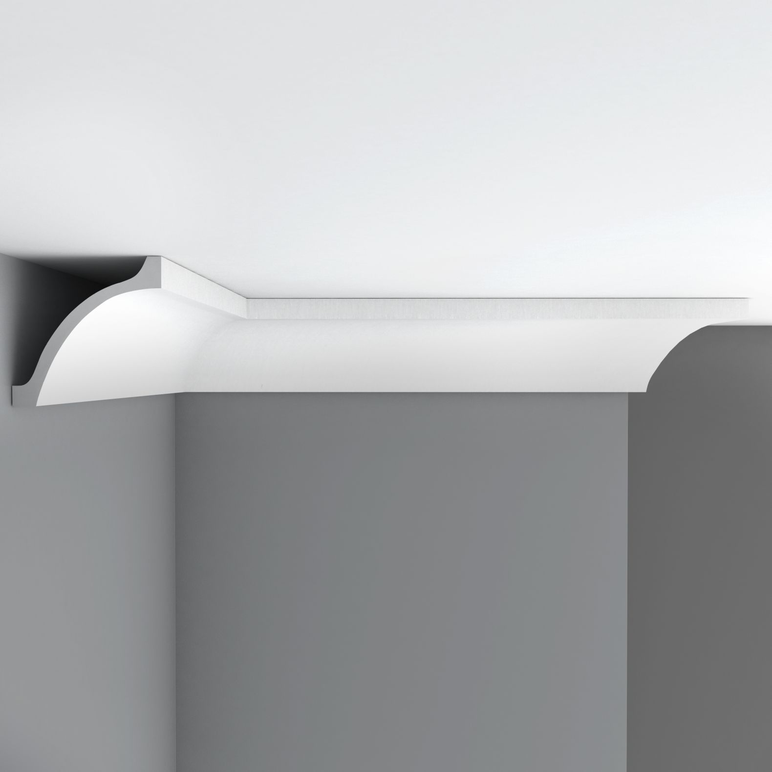 Плинтус потолочный гладкий Decomaster (Декомастер) 115х115х2400 мм 96265