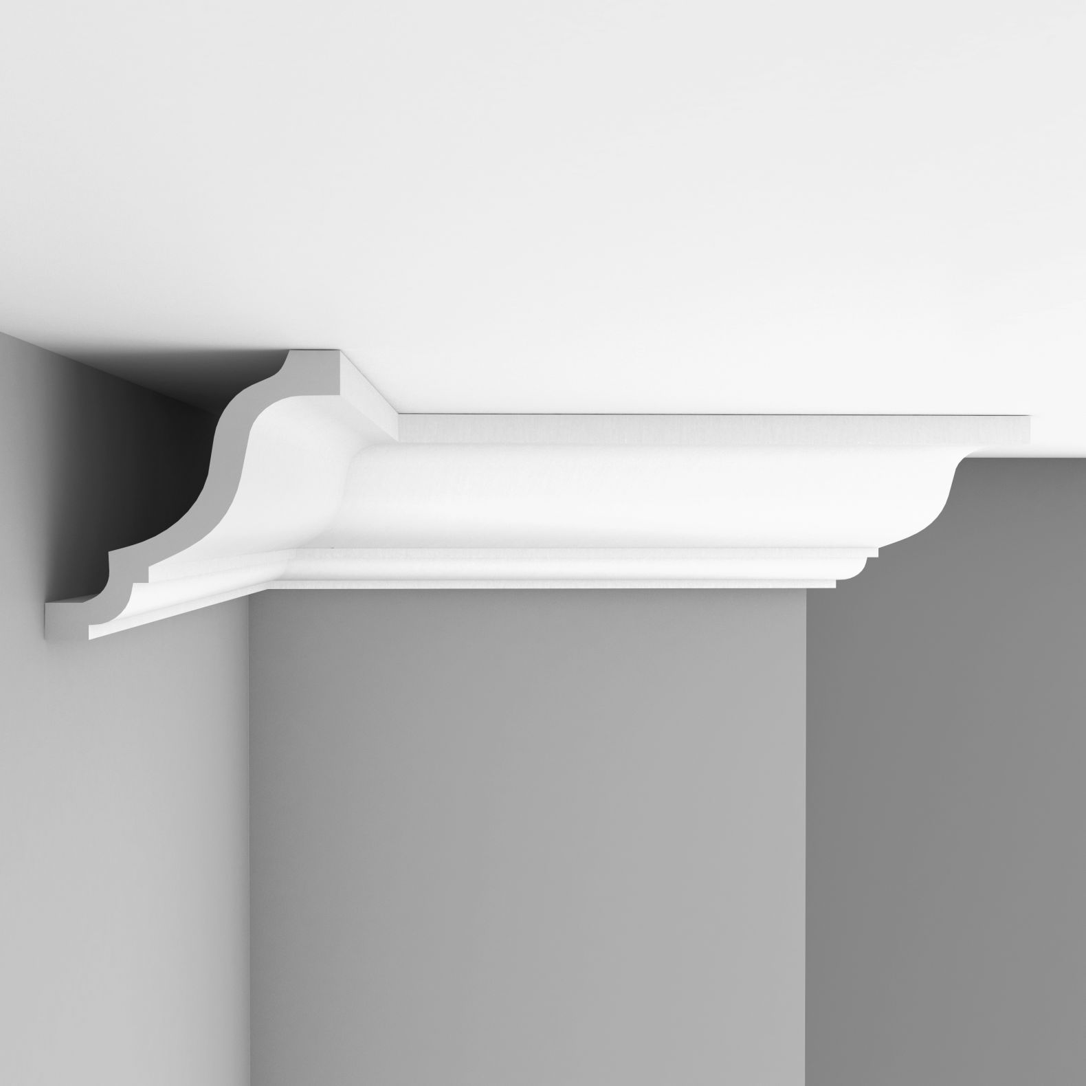 Плинтус потолочный гладкий Decomaster (Декомастер) 150х152х2400 мм 96267