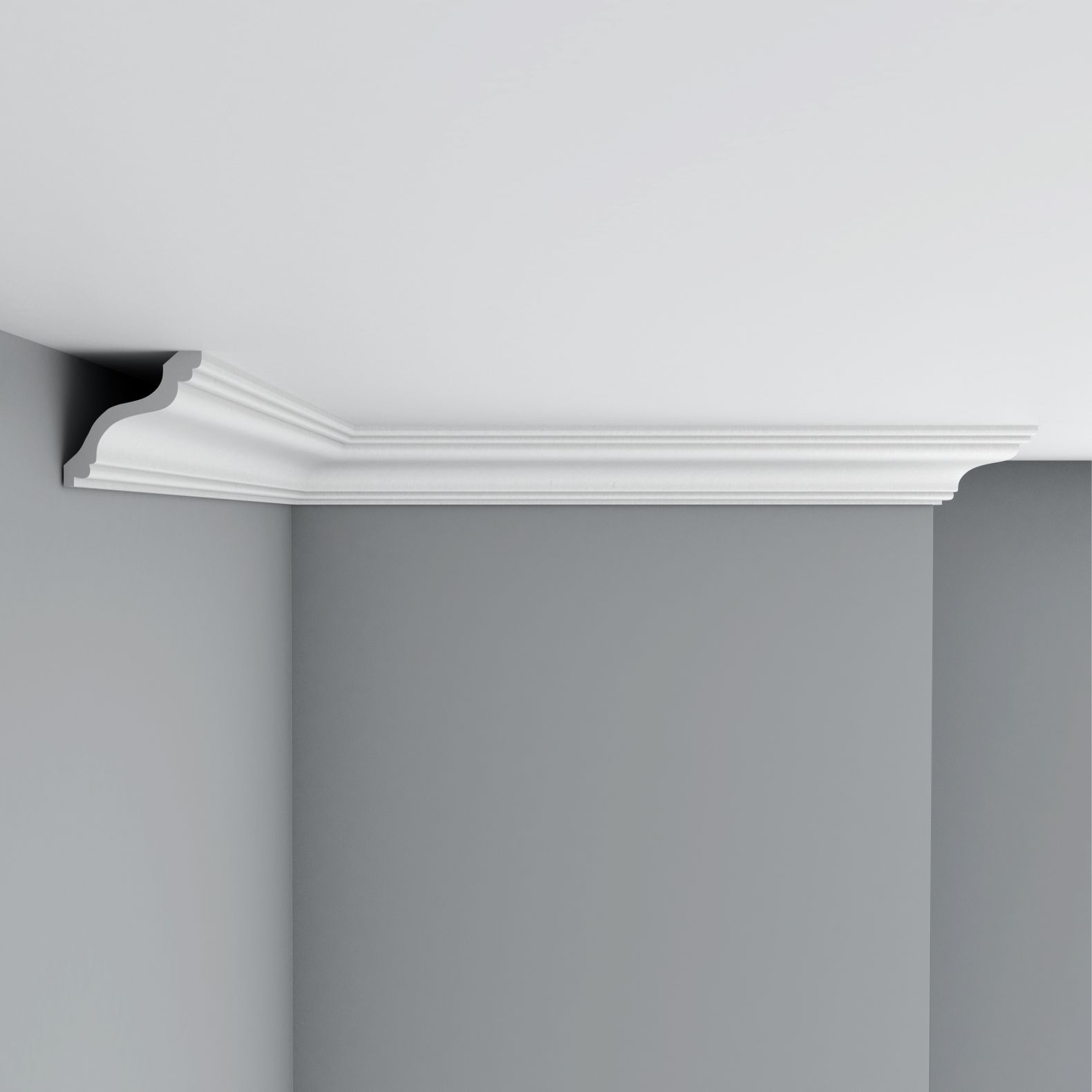 Плинтус потолочный гладкий Decomaster (Декомастер) 70х70х2400 мм 96514