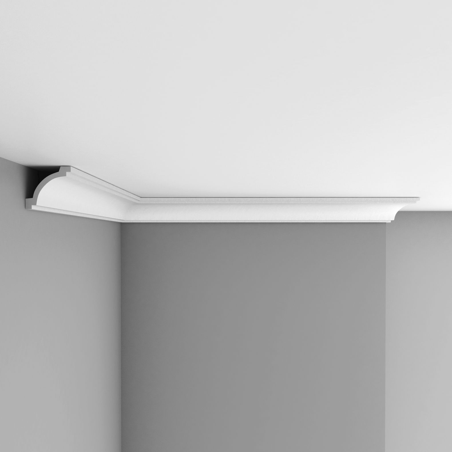 Плинтус потолочный гладкий Decomaster (Декомастер) 55х55х2400 мм 96516