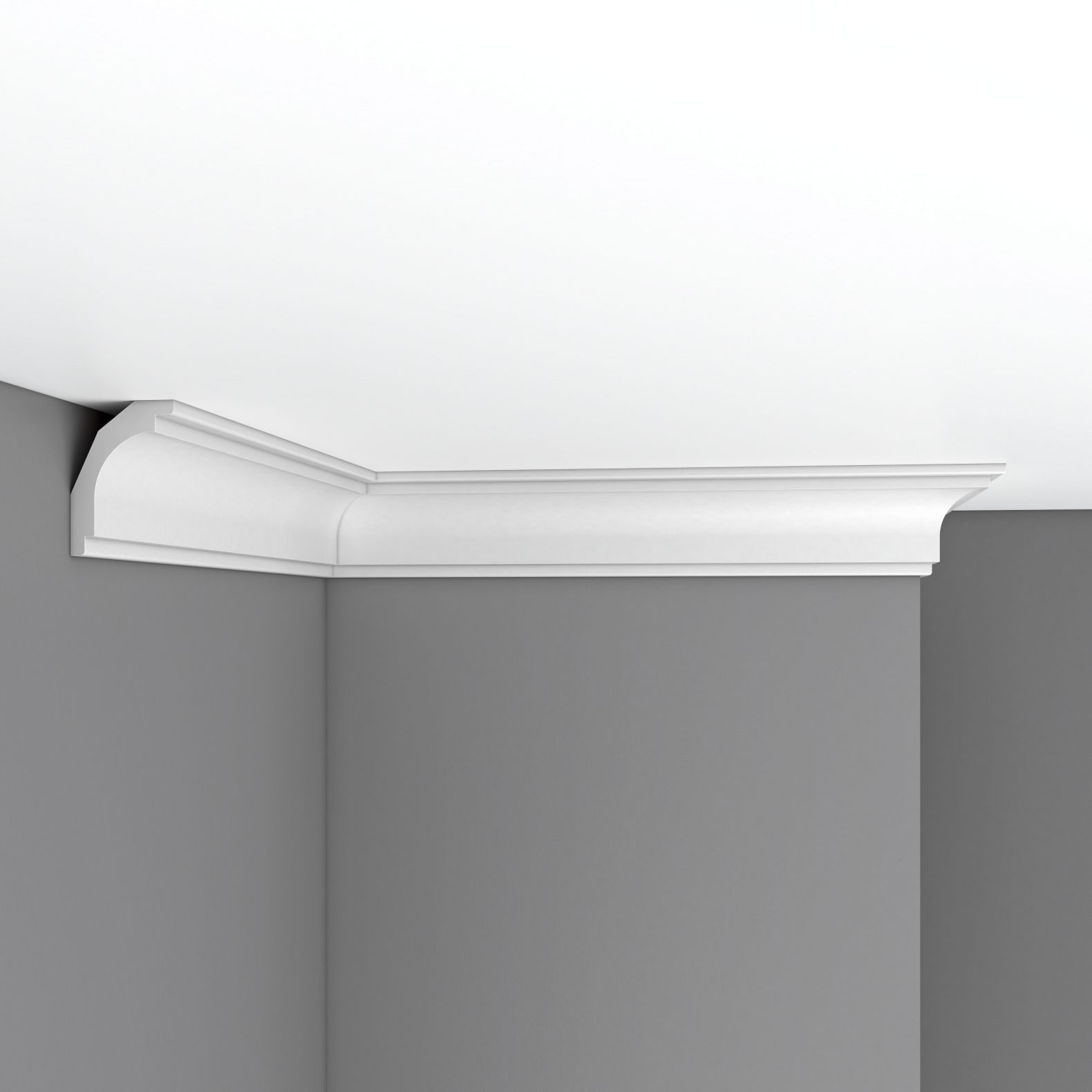 Плинтус потолочный гладкий Decomaster (Декомастер) 68х55х2400 мм DP-16A