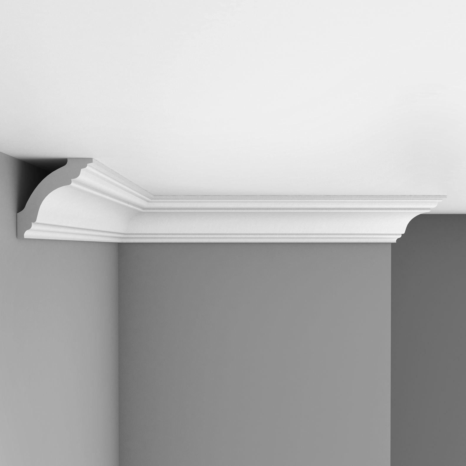 Плинтус потолочный гладкий Decomaster (Декомастер) гибкий 80х85х2400 мм DP-213A