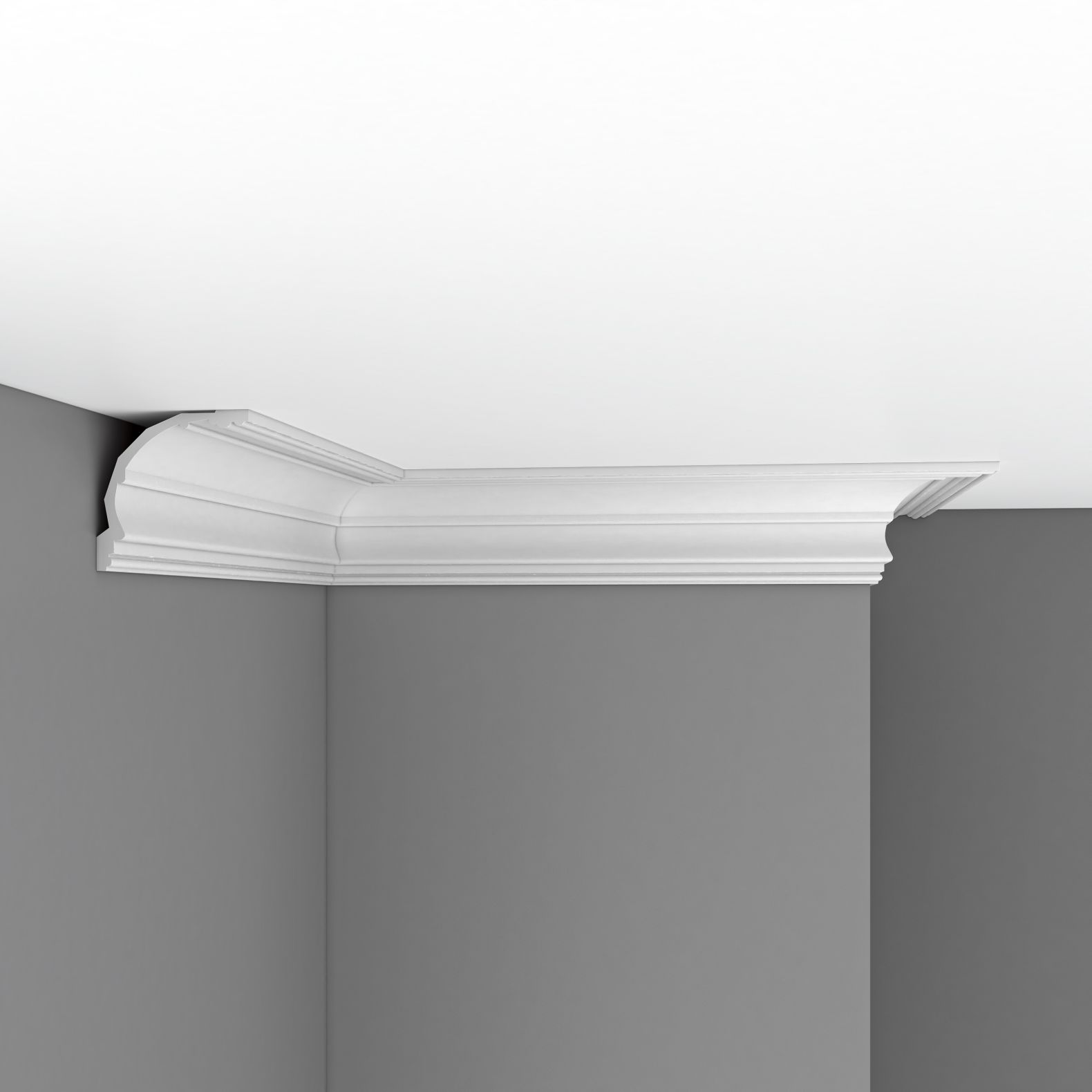 Плинтус потолочный гладкий Decomaster (Декомастер) 115х118х2400 мм DP-50A