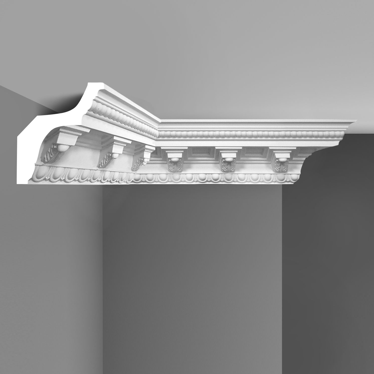 Плинтус потолочный с рисунком Decomaster (Декомастер) 130х140х2400 мм 95308