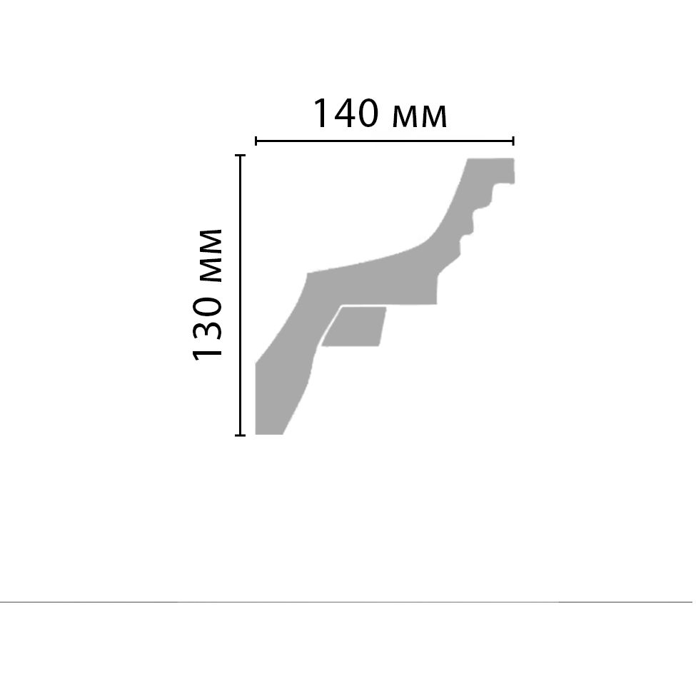 Плинтус потолочный с рисунком Decomaster (Декомастер) 130х140х2400 мм 95308