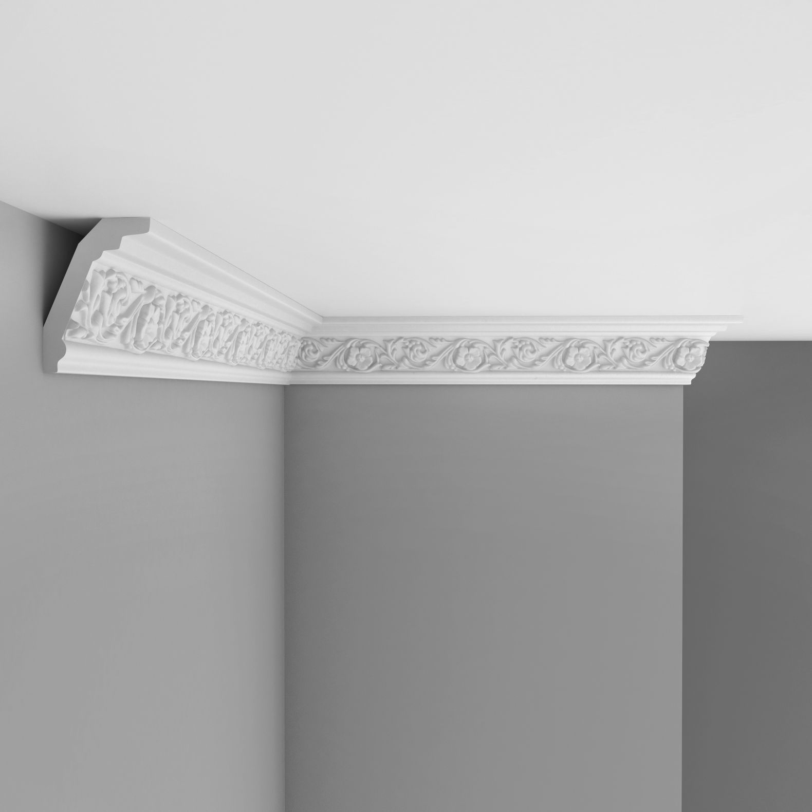 Плинтус потолочный с рисунком Decomaster (Декомастер) 79х59х2400 мм 95323A