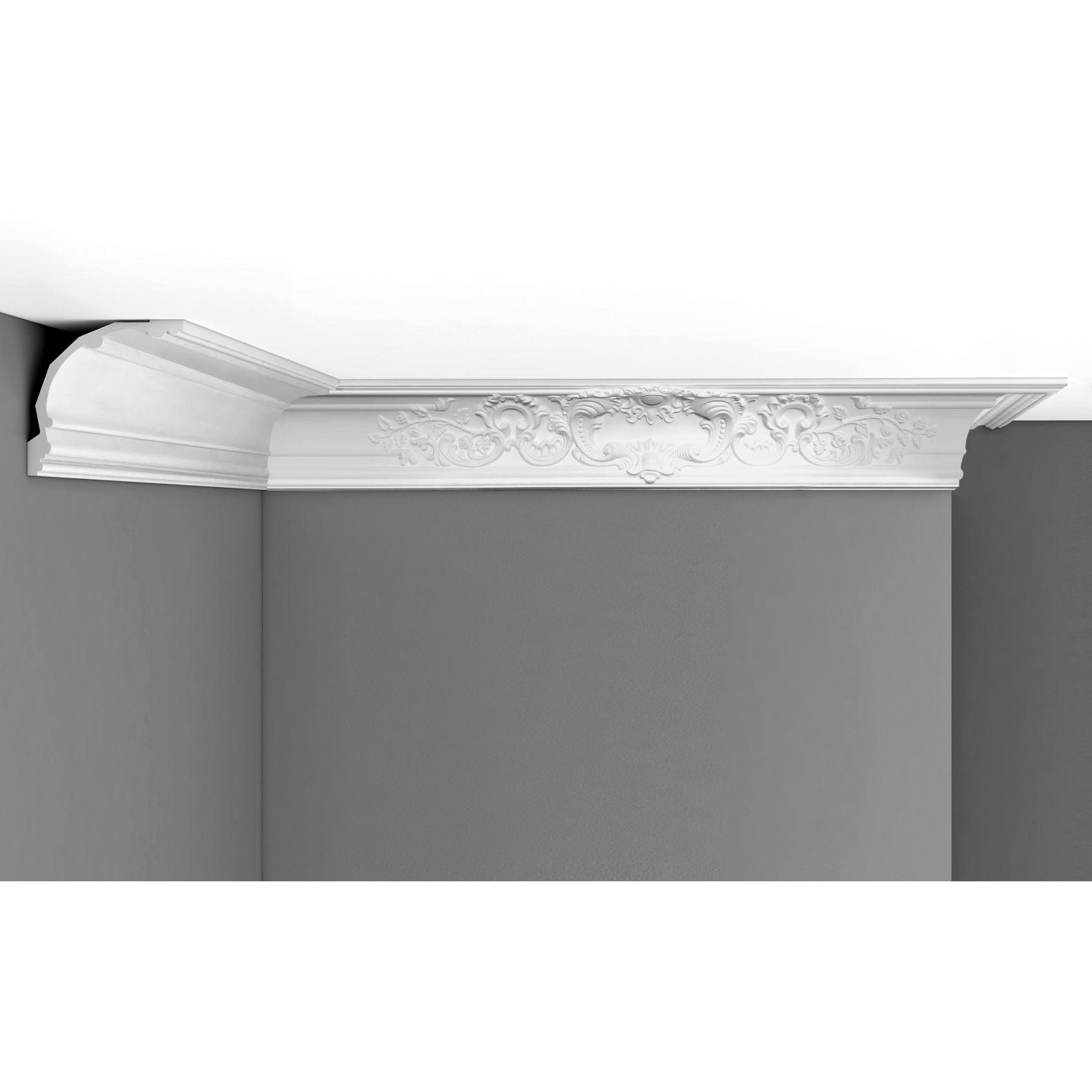 Плинтус потолочный с рисунком Decomaster (Декомастер) 175х175х2400 мм DP-41A