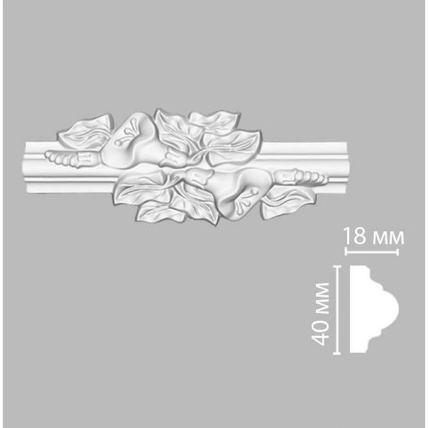 Вставка декоративная Decomaster (Декомастер) 250х92х18 мм 97010-7