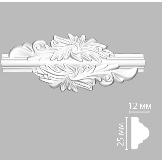 Вставка декоративная Decomaster (Декомастер) 200х85х12 мм 97012-7