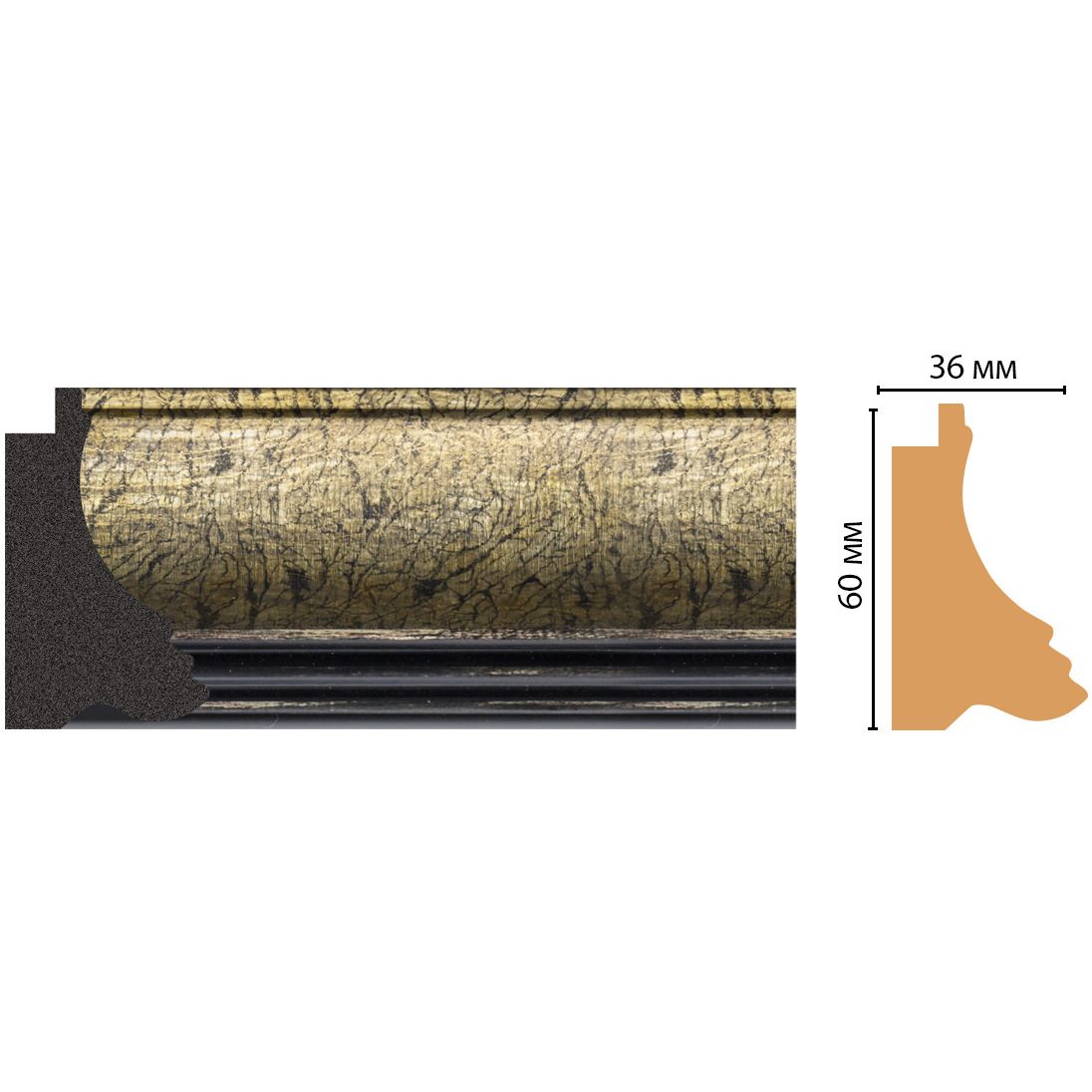 Багет Decomaster (Декомастер) 60х36х2850 мм FM31-1