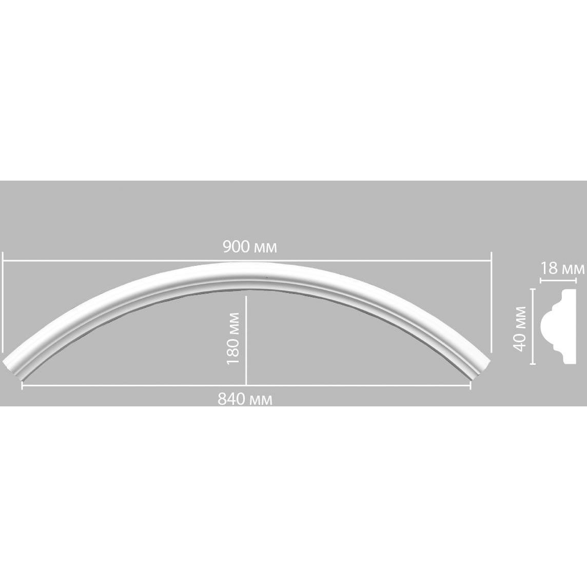 Радиус 1/4 круга Decomaster (Декомастер) r наружный 640 мм 897010-120