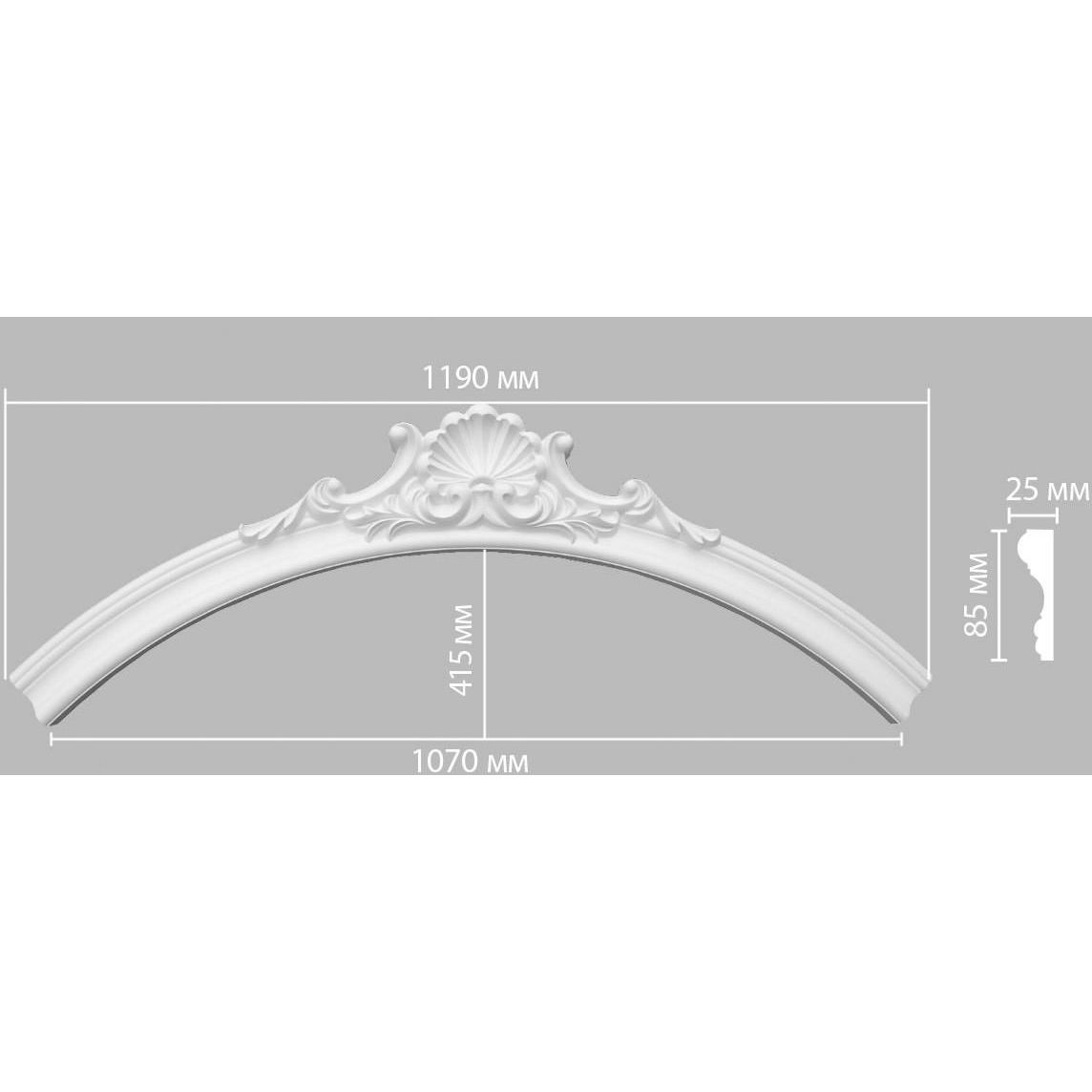 Радиус 1/4 круга Decomaster (Декомастер) r наружный 835 мм 897174-151