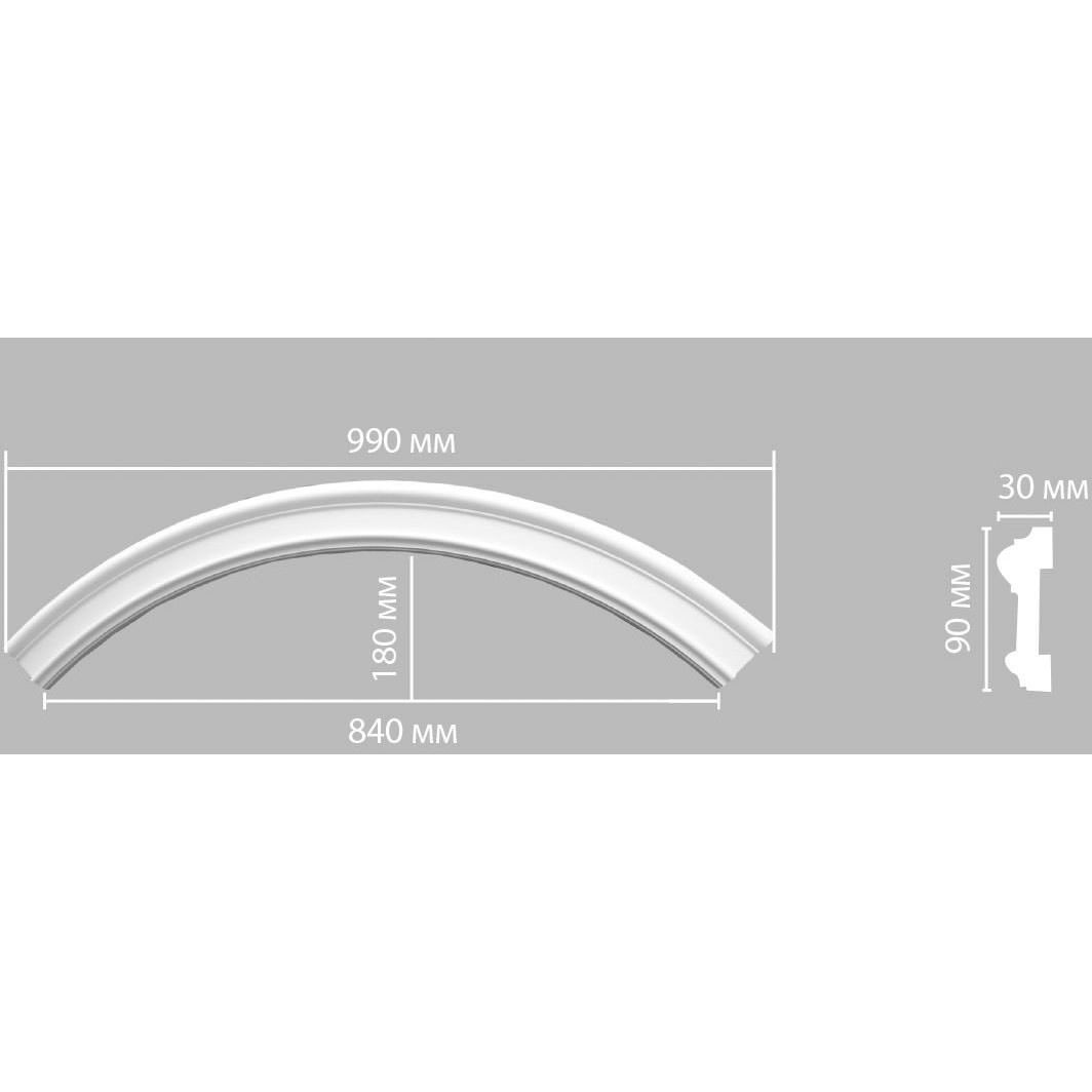 Радиус 1/4 круга Decomaster (Декомастер) r наружный 690 мм 897901-120