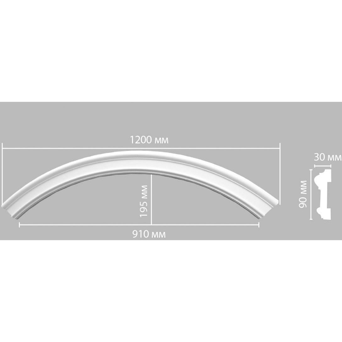 Радиус 1/4 круга Decomaster (Декомастер) r наружный 840 мм 897901-150