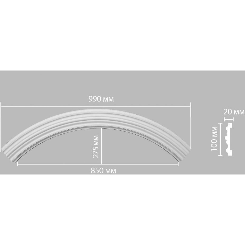 Радиус 1/4 круга Decomaster (Декомастер) r наружный 700 мм 897902-120
