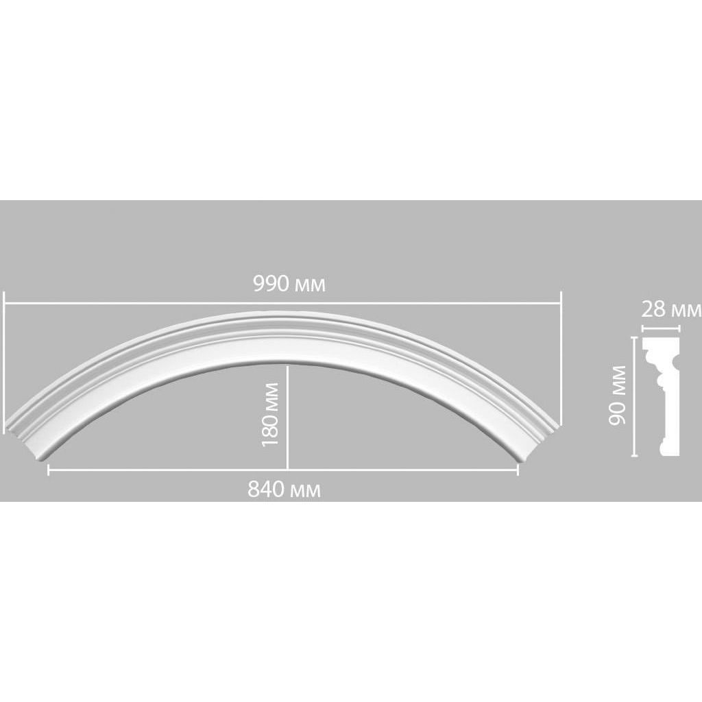 Радиус 1/4 круга Decomaster (Декомастер) r наружный 700 мм DP-9012-120