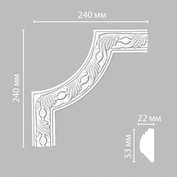 Угол Decomaster (Декомастер) 240х240х22 мм 98102-2