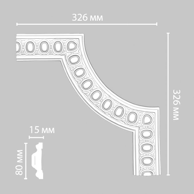 Угол Decomaster (Декомастер) 326х326х15 мм 98703-2