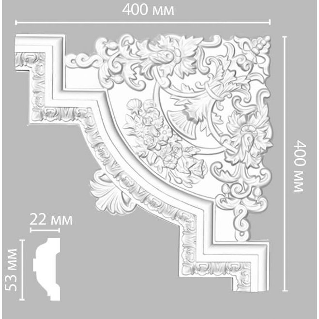 Угол Decomaster (Декомастер) 400х400х30 мм DP-8053A