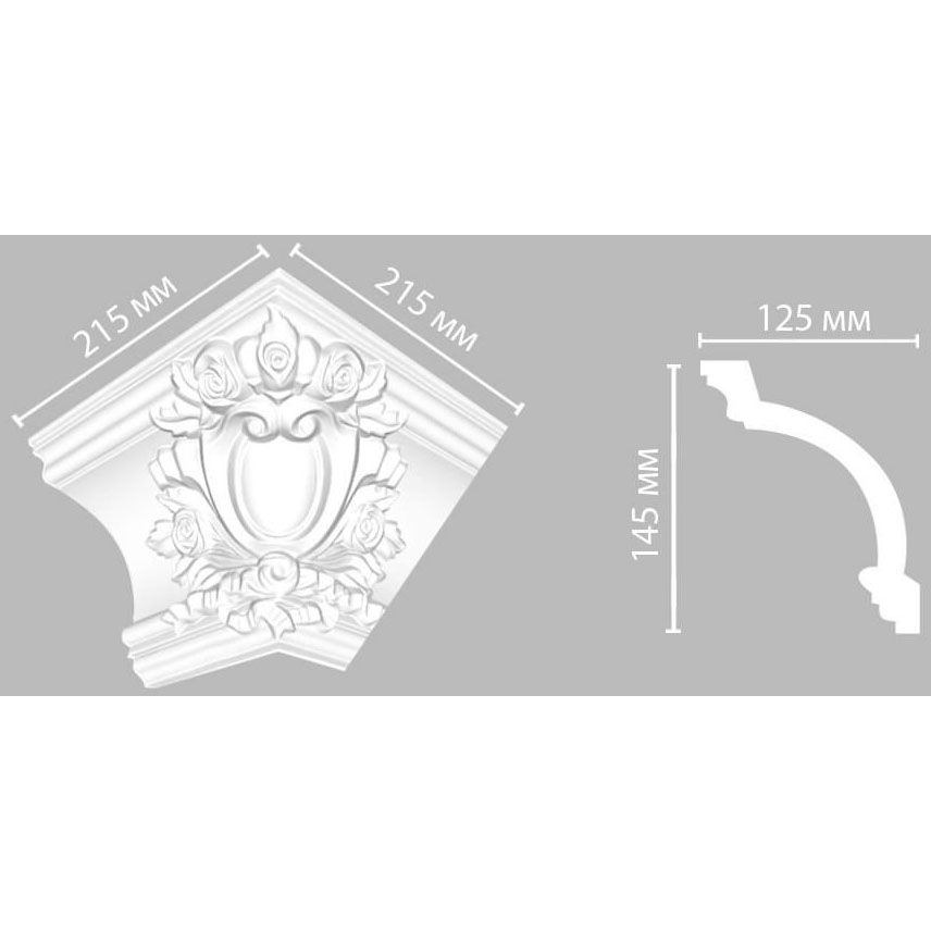 Угол внешний Decomaster (Декомастер) 145х125х215 мм DP-217E