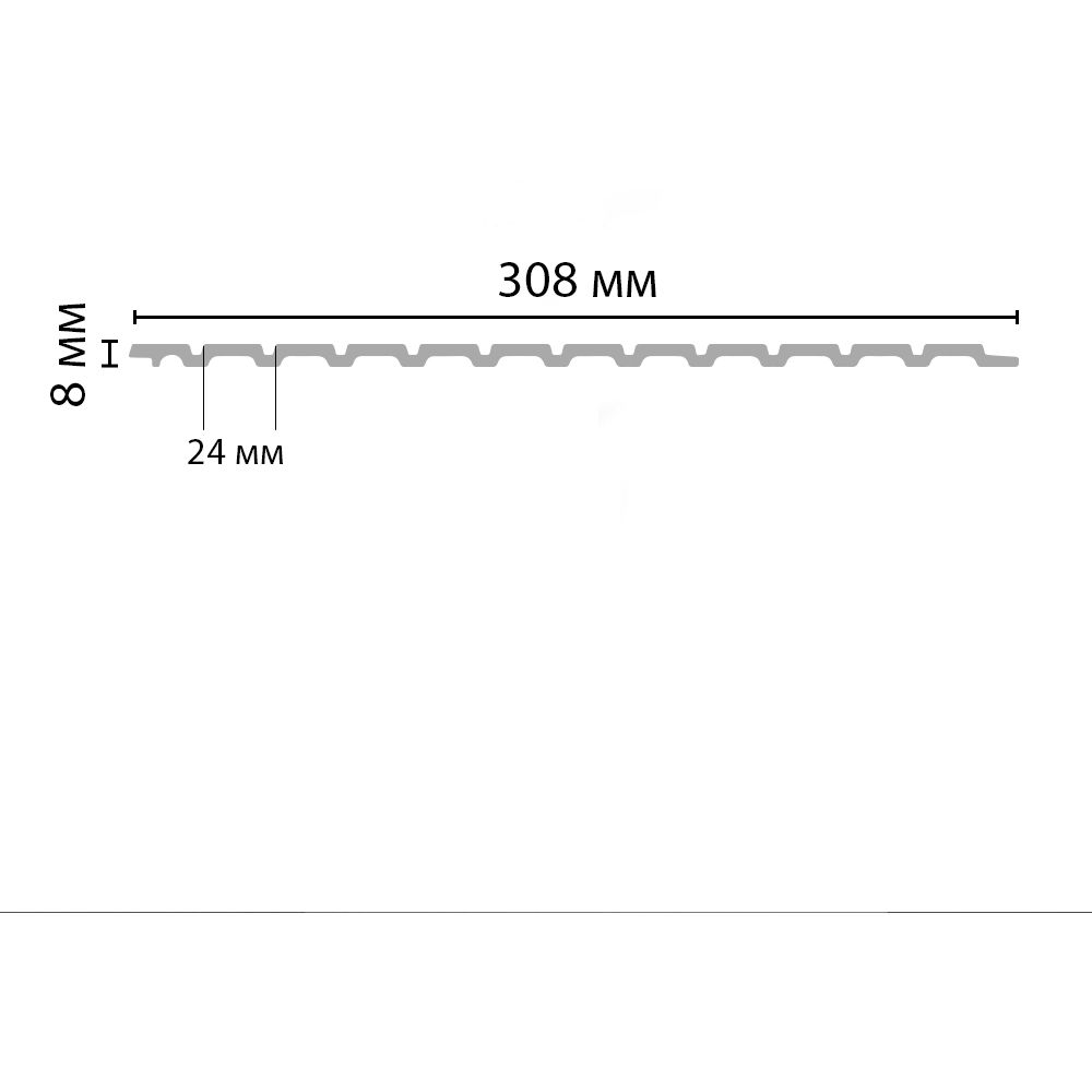 Панель Decomaster (Декомастер) 308х8х2900 мм A307/8