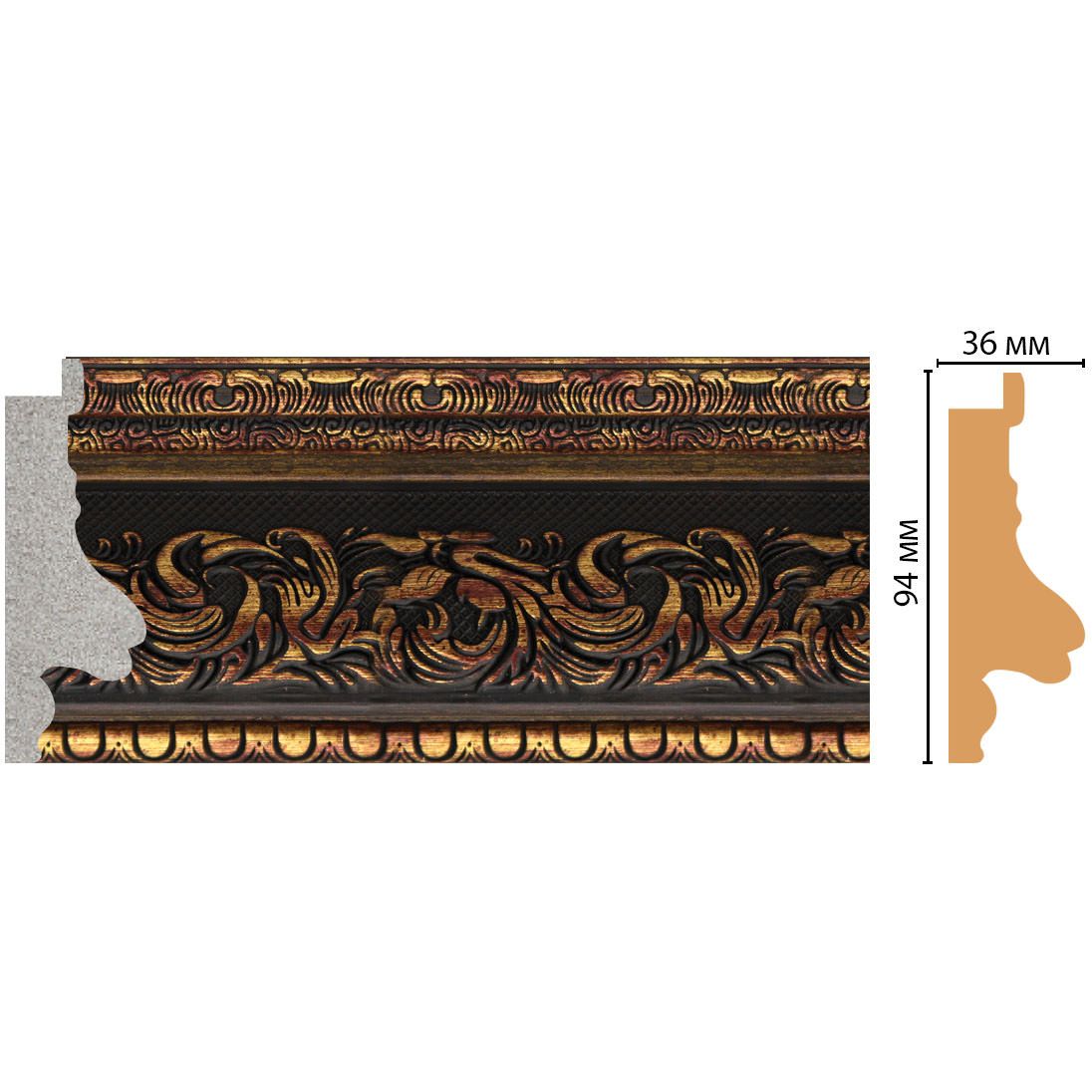 Багет Decomaster (Декомастер) 94х36х2850 мм FM9-4