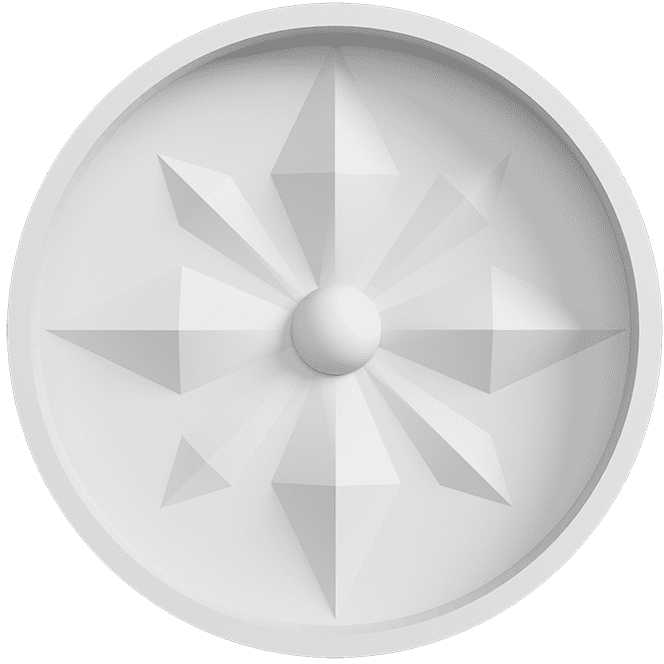 Декоративный элемент Evroplast (Европласт) 100х100х10 мм, Пенополиуретан, 1.62.802