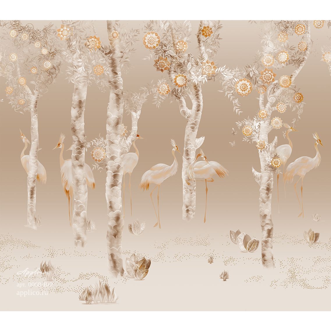 Фреска виниловая Applico (Апплико) Five, 0068-Br2