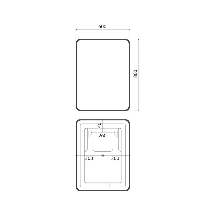 Зеркало с подсветкой и термообогревом Iddis (Иддис) Cloud X, 60 см, CLX60T0i98