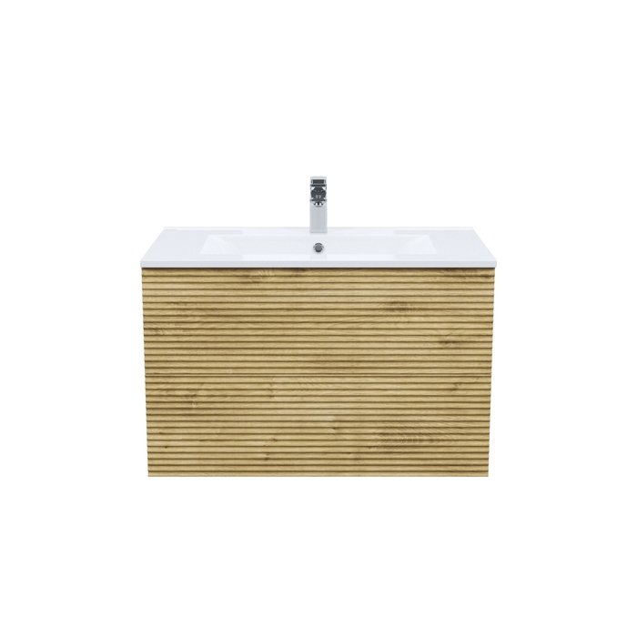 Тумба с умывальником Iddis (Иддис) Bild, подвесная, 80 см, дуб светлый, BIL80V0i95K