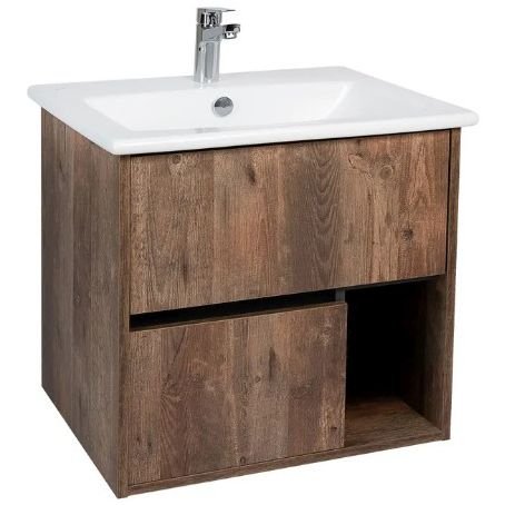 Тумба Viant (Вайант) Люксембург 75, VLUX75ELD-T2YP 560х710х446 подвесная, 2 ящ., дерево (под раковину ЭЛИНА 75)