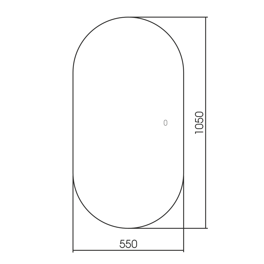 Зеркало Abber (Аббер) Kontur AG6302S с подсветкой, сенсорный выключатель, диммер